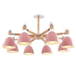Κρεμαστό φως Nordic Macaron Creative Wood Chandelier