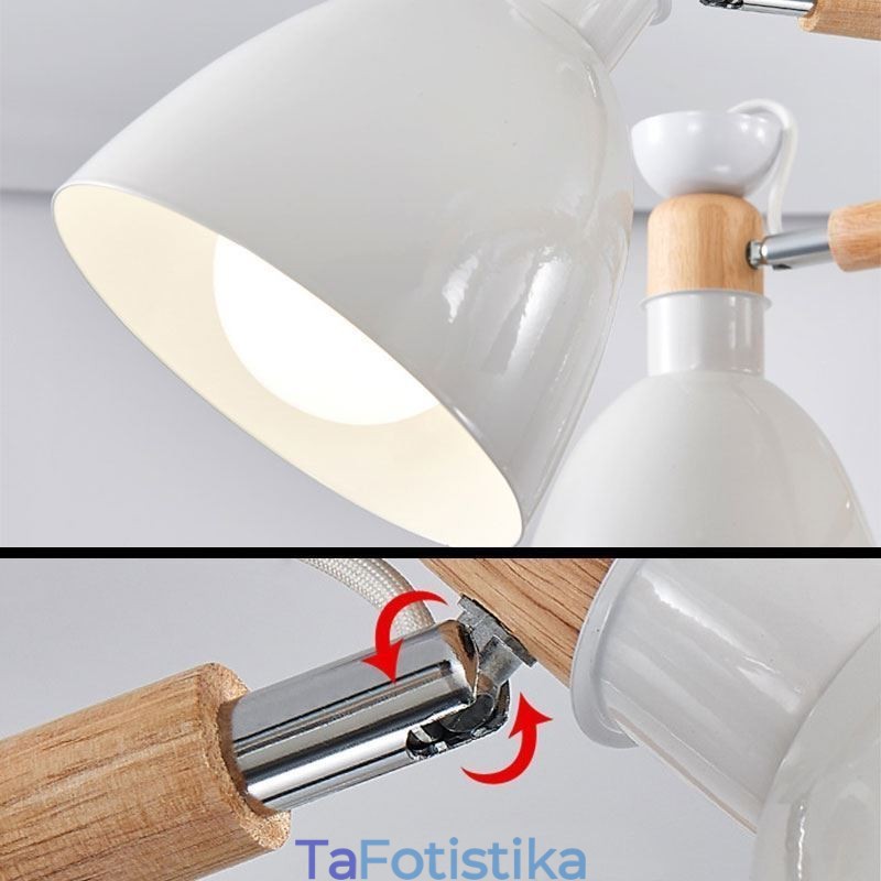 Κρεμαστό φως Nordic Macaron Creative Wood Chandelier