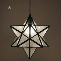 Ευρωπαϊκό κρεμαστό φωτιστικό από βιτρό Creative Star κρεμαστό φωτιστικό