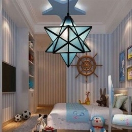 Ευρωπαϊκό κρεμαστό φωτιστικό από βιτρό Creative Star κρεμαστό φωτιστικό