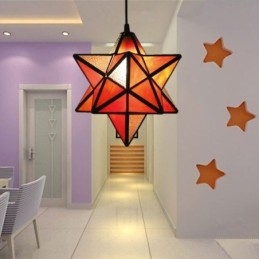 Ευρωπαϊκό κρεμαστό φωτιστικό από βιτρό Creative Star κρεμαστό φωτιστικό