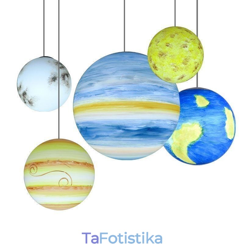 Κρεμαστό φωτιστικό Nordic Planet Design Μοναδικός πολυέλαιος Solar System Planets