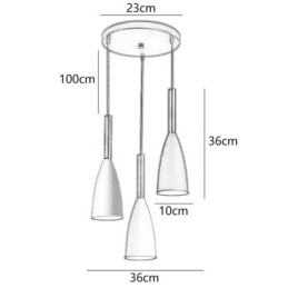 Μοντέρνο απλό κρεμαστό φωτιστικό Tri Lights Creative Art Light Fixture Cafe από αλουμίνιο