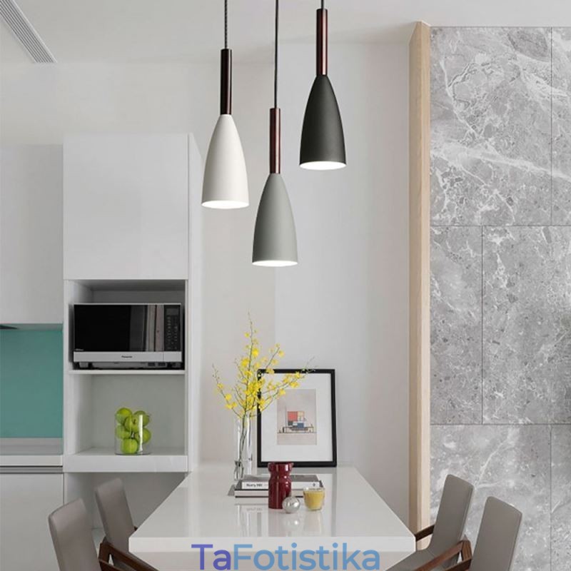 Μοντέρνο απλό κρεμαστό φωτιστικό Tri Lights Creative Art Light Fixture Cafe από αλουμίνιο