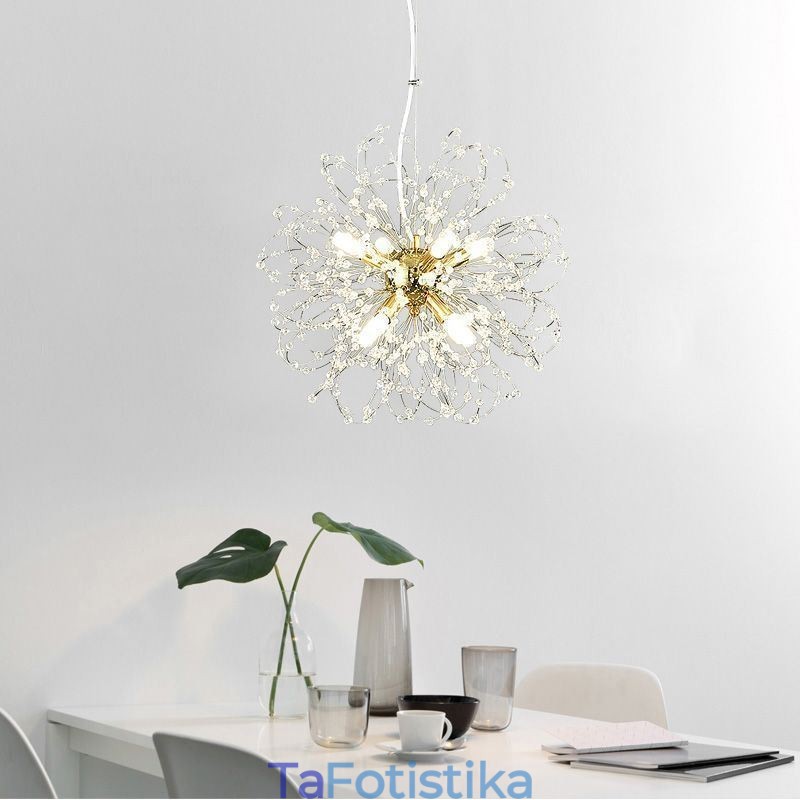Κομψός πολυέλαιος Dandelion Crystal Pendant Light