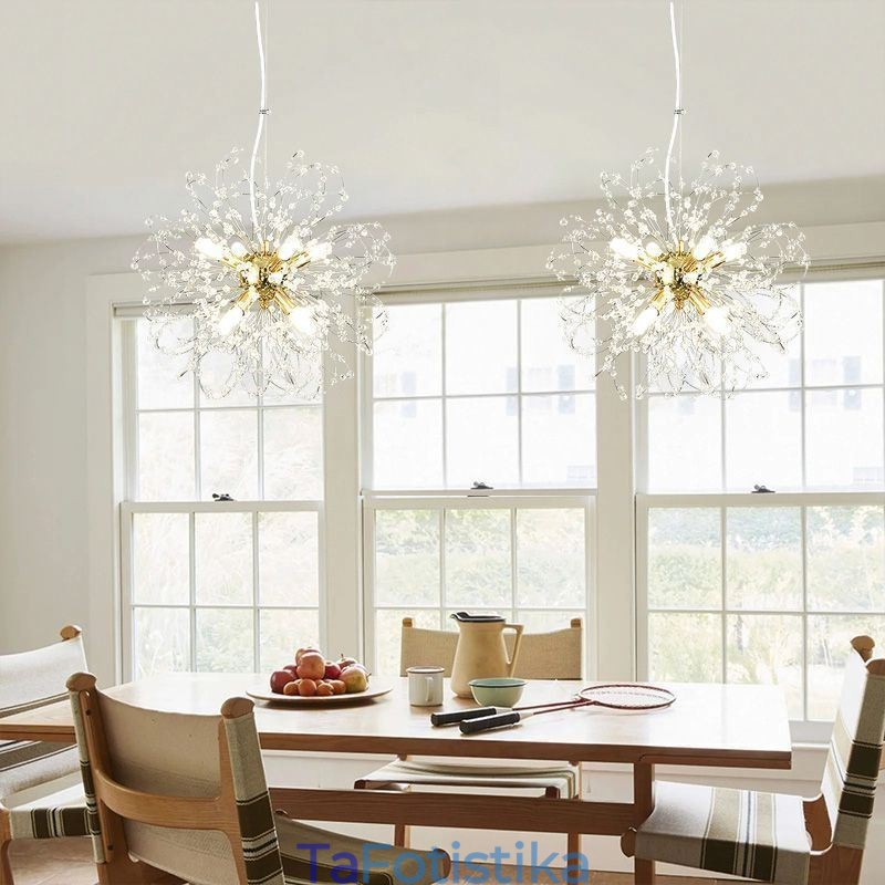 Κομψός πολυέλαιος Dandelion Crystal Pendant Light