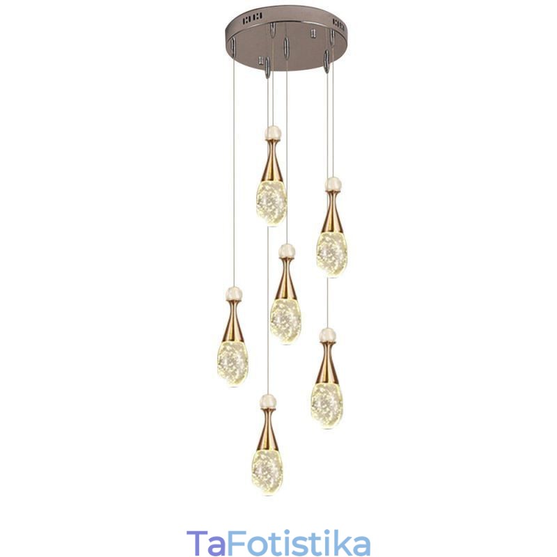 Κρεμαστό φωτιστικό από Seeded Glass Teardop Cluster
