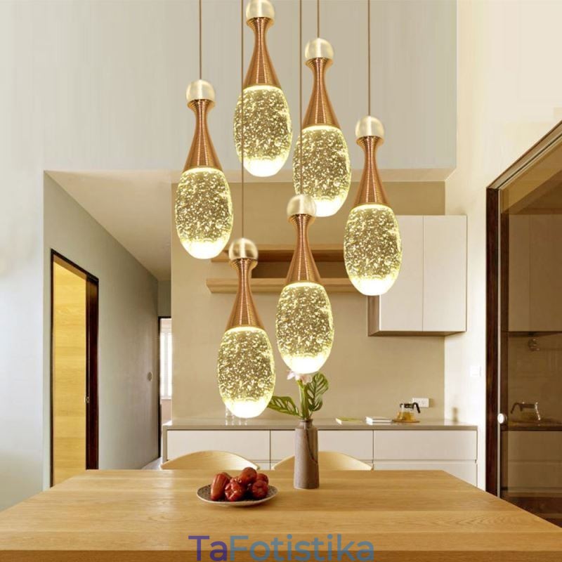Κρεμαστό φωτιστικό από Seeded Glass Teardop Cluster