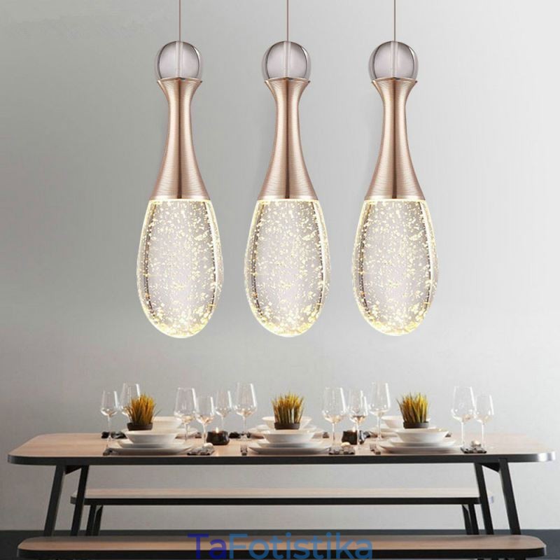 Κρεμαστό φωτιστικό από Seeded Glass Teardop Cluster