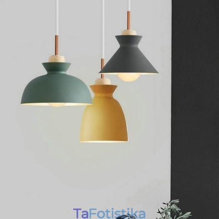 Κρεμαστό Φωτιστικό Nordic Metal Dome Φωτιστικό Macaron Colors Κρεμαστό Φωτιστικό Nordic Metal Dome Φωτιστικό Macaron Colors