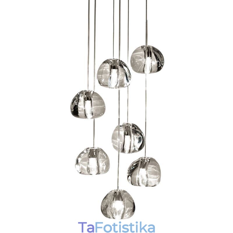 Μοντέρνο Crystal Cluster κρεμαστό φως Μοναδικό κρυστάλλινο φωτιστικό απόχρωση Duplex Σκάλα