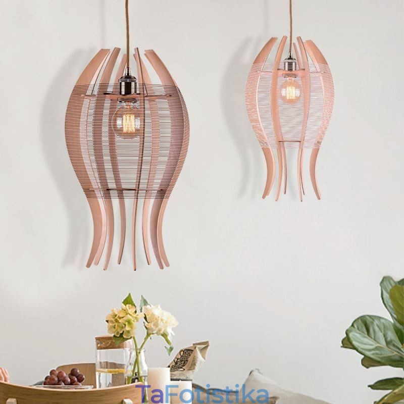 Φωτιστικό κρεμαστό ψάρι DIY Nordic Wood Fish