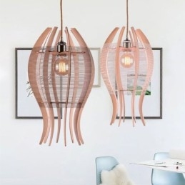 Φωτιστικό κρεμαστό ψάρι DIY Nordic Wood Fish