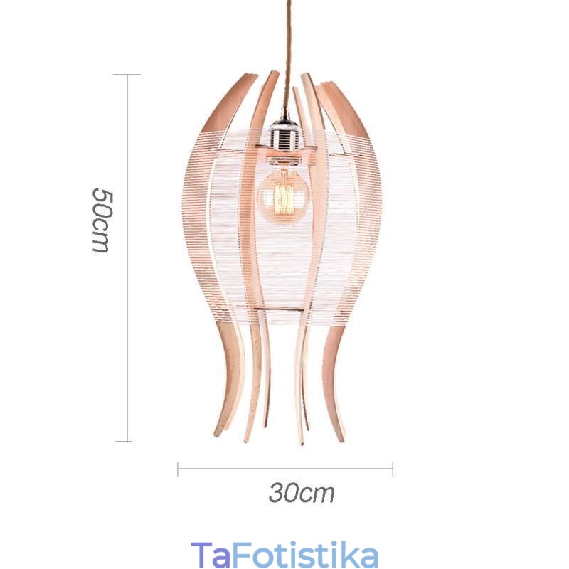 Φωτιστικό κρεμαστό ψάρι DIY Nordic Wood Fish