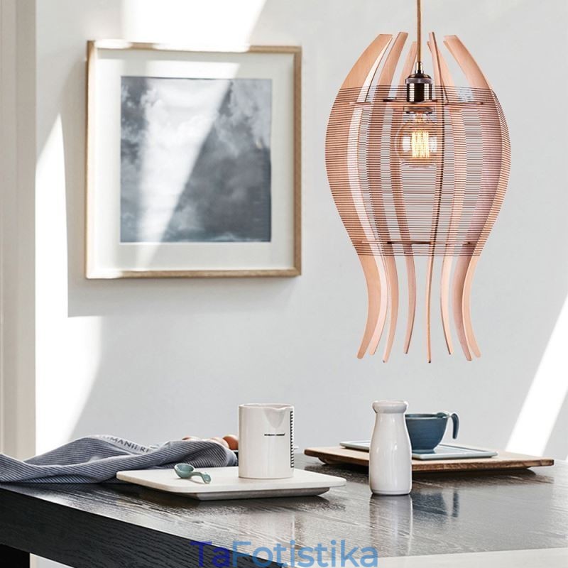Φωτιστικό κρεμαστό ψάρι DIY Nordic Wood Fish