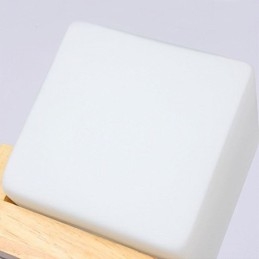 Πολυέλαιος αμπαζούρ με κρεμαστό ξύλο Nordic Wood Light Glass