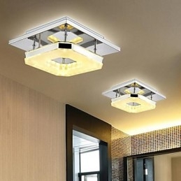 Acrylic Flush Mount 1 light Μοντέρνο ακρυλικό επιμεταλλωμένο ανοξείδωτο ατσάλι