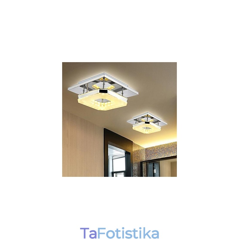Acrylic Flush Mount 1 light Μοντέρνο ακρυλικό επιμεταλλωμένο ανοξείδωτο ατσάλι