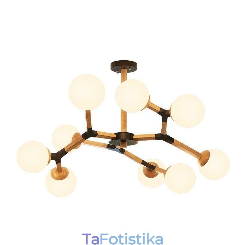 Φωτιστικό Nordic Magic Bean Creative Ξύλινο Φωτιστικό