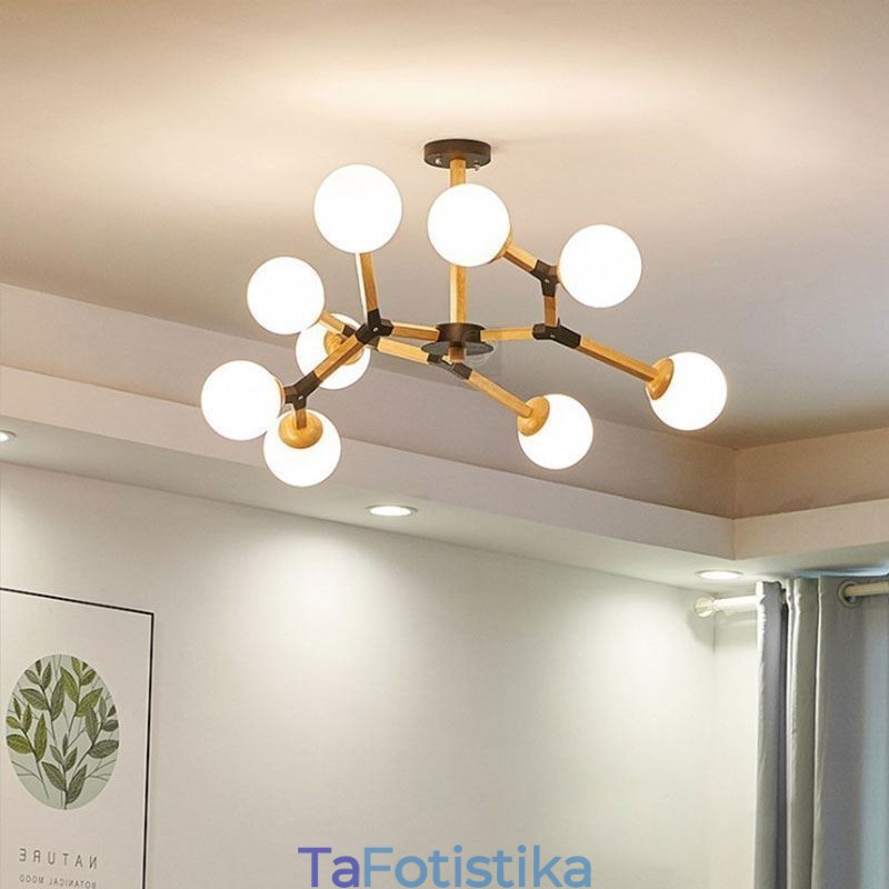 Φωτιστικό Nordic Magic Bean Creative Ξύλινο Φωτιστικό
