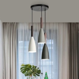 Μοντέρνο απλό κρεμαστό φωτιστικό Tri Lights Creative Art Light Fixture Cafe από αλουμίνιο