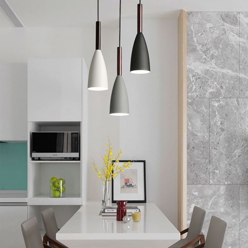 Μοντέρνο απλό κρεμαστό φωτιστικό Tri Lights Creative Art Light Fixture Cafe από αλουμίνιο