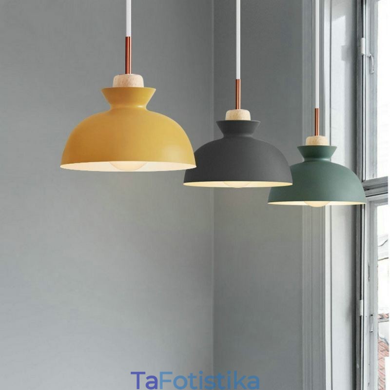 Κρεμαστό Φωτιστικό Nordic Metal Dome Φωτιστικό Macaron Colors