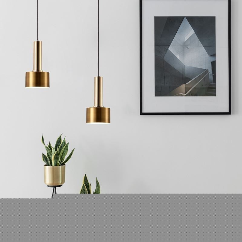 Μοντέρνο απλό κρεμαστό φως Φωτιστικό κυλίνδρου σε σχήμα Φωτιστικό αλουμινίου