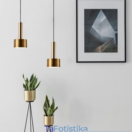 Μοντέρνο απλό κρεμαστό φως Φωτιστικό κυλίνδρου σε σχήμα Φωτιστικό αλουμινίου