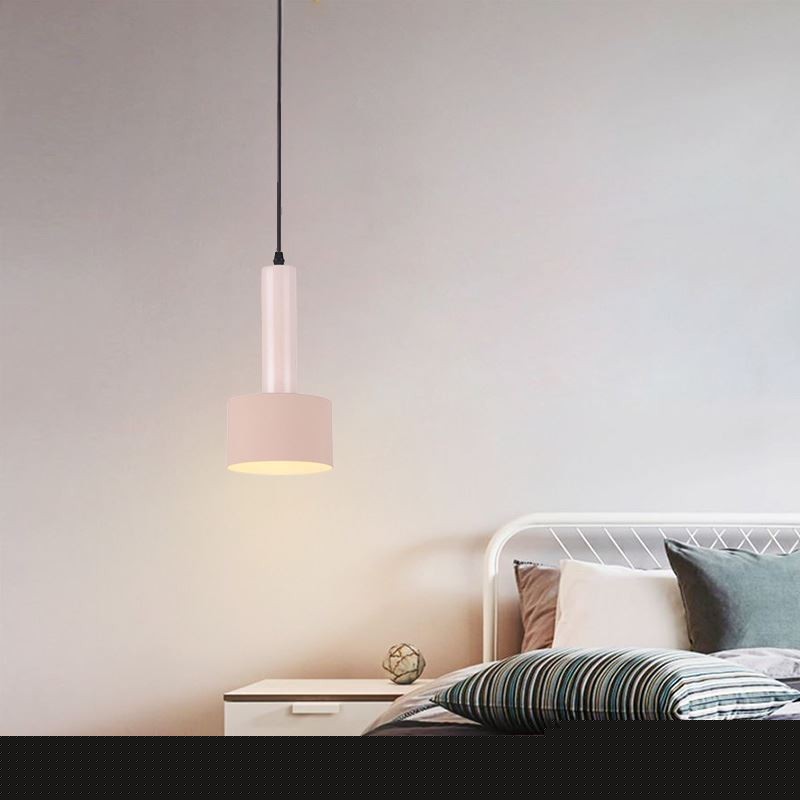 Μοντέρνο απλό κρεμαστό φως Φωτιστικό κυλίνδρου σε σχήμα Φωτιστικό αλουμινίου