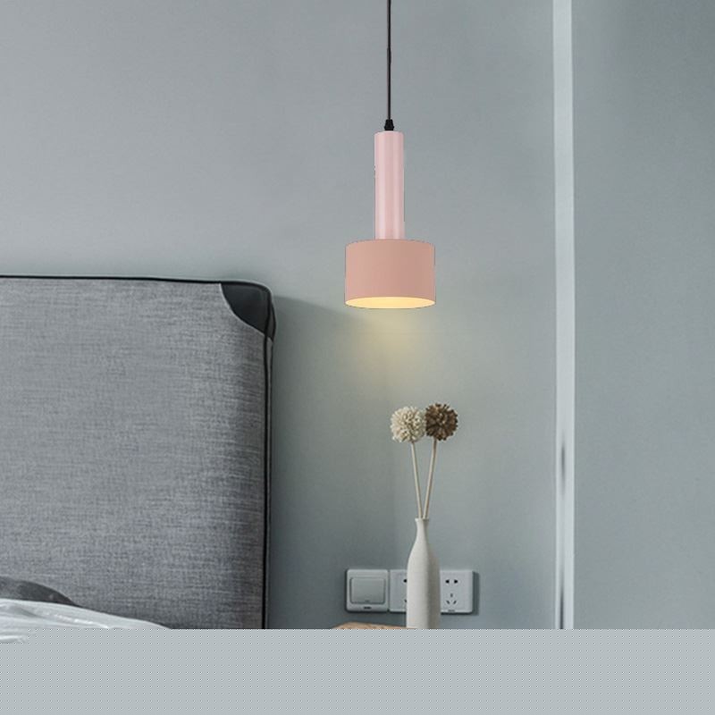 Μοντέρνο απλό κρεμαστό φως Φωτιστικό κυλίνδρου σε σχήμα Φωτιστικό αλουμινίου