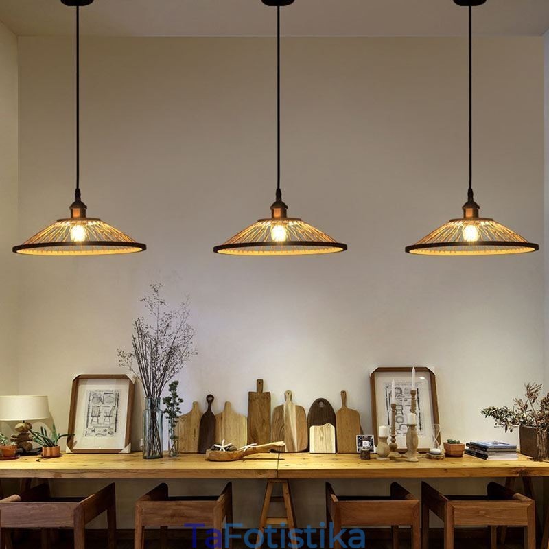Κρεμαστό Φωτιστικό Dome Bamboo Χειροποίητο Κρεμαστό Φωτιστικό