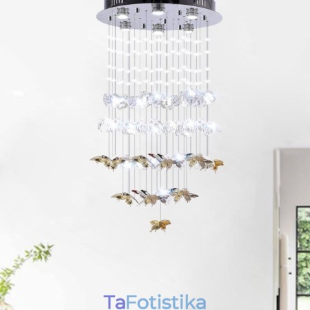 Κρεμαστό Φωτιστικό Nordic Creative κρεμαστό φως από γυαλί πεταλούδας Κρεμαστό Φωτιστικό Nordic Creative κρεμαστό φως από γυαλί πεταλούδας