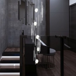 Κρεμαστό Φωτιστικό Cluster Μοντέρνο Μεγάλο Κρεμαστό Κρυστάλλινο Πολυέλαιος Δυάρι Σκάλα