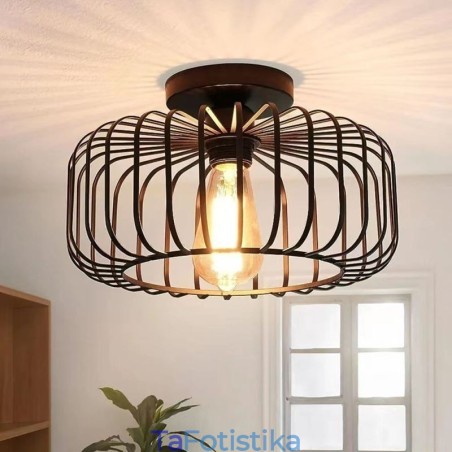 Φωτιστικό οροφής Simple Flush Mount Iron Bird Cage Φωτιστικό οροφής Simple Flush Mount Iron Bird Cage