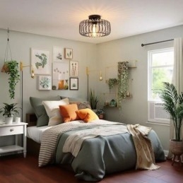 Φωτιστικό οροφής Simple Flush Mount Iron Bird Cage