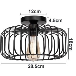 Φωτιστικό οροφής Simple Flush Mount Iron Bird Cage