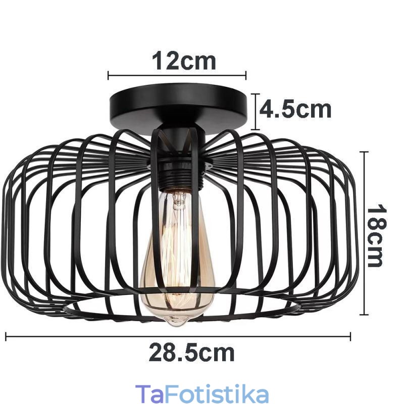 Φωτιστικό οροφής Simple Flush Mount Iron Bird Cage