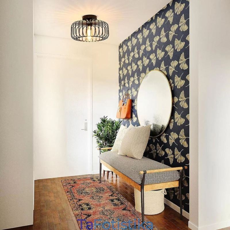 Φωτιστικό οροφής Simple Flush Mount Iron Bird Cage