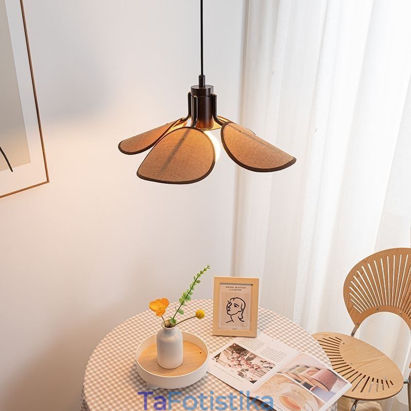 Nordic κρεμαστό φωτιστικό Wabi Sabi Style Fabric αμπαζούρ Διακοσμητικό φωτιστικό οροφής