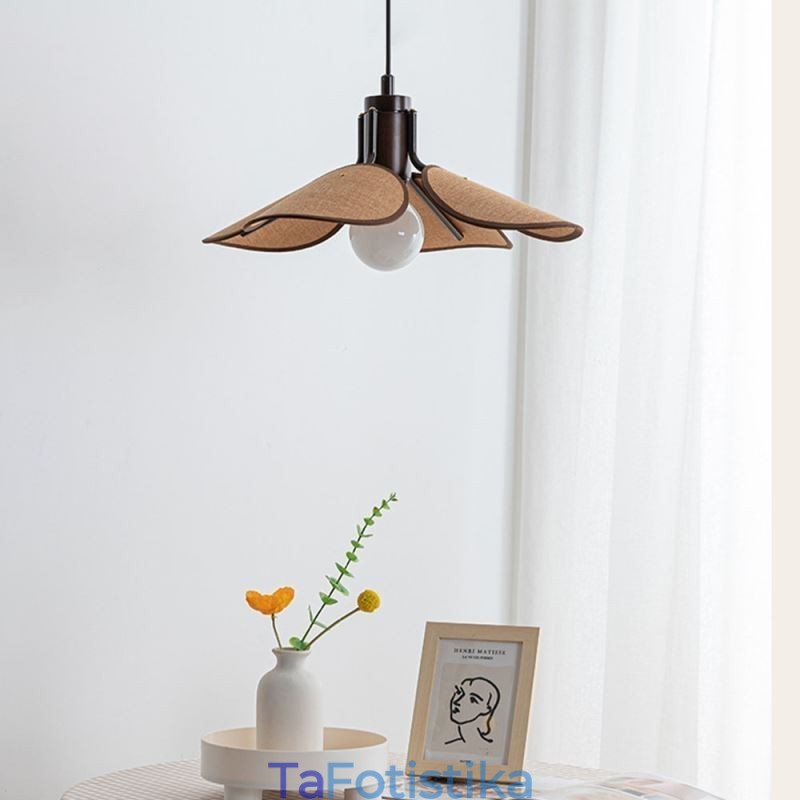 Nordic κρεμαστό φωτιστικό Wabi Sabi Style Fabric αμπαζούρ Διακοσμητικό φωτιστικό οροφής