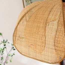 Κρεμαστό Φωτιστικό Rattan Πέταλο Χειροποίητο Φωτιστικό Οροφής Wabi Sabi Style Rattan