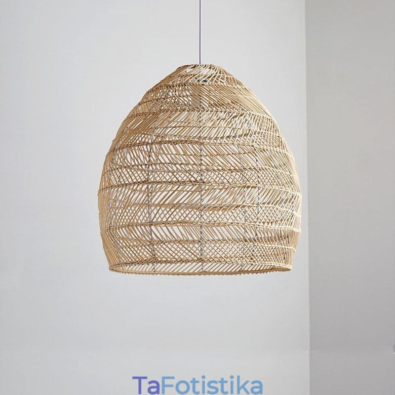 Χειροποίητο μενταγιόν ελαφρύ Rattan Κρεμαστό ελαφρύ αγροικία