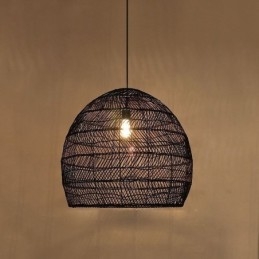 Χειροποίητο μενταγιόν ελαφρύ Rattan Κρεμαστό ελαφρύ αγροικία