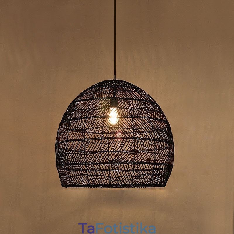 Χειροποίητο μενταγιόν ελαφρύ Rattan Κρεμαστό ελαφρύ αγροικία