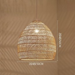 Χειροποίητο μενταγιόν ελαφρύ Rattan Κρεμαστό ελαφρύ αγροικία