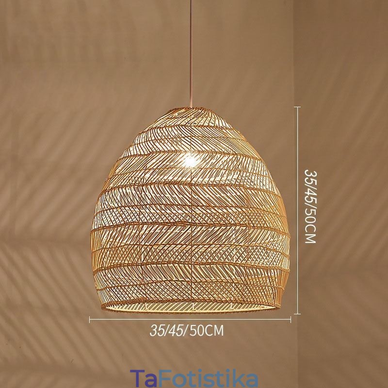 Χειροποίητο μενταγιόν ελαφρύ Rattan Κρεμαστό ελαφρύ αγροικία