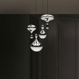 Δημιουργικό Φωτιστικό Κρεμαστό Μοντέρνο Απλό Γυάλινο Επιμεταλλωμένο Μικρό Φωτιστικό Οροφής