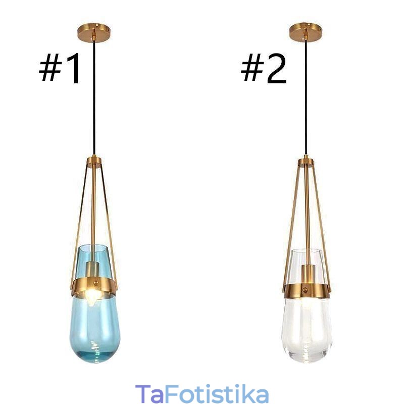 Φωτιστικό κρεμαστό γυαλί Water Drop Μοντέρνο Μινιμαλιστικό Μικρό Φωτιστικό Οροφής από σφυρήλατο Σίδηρο