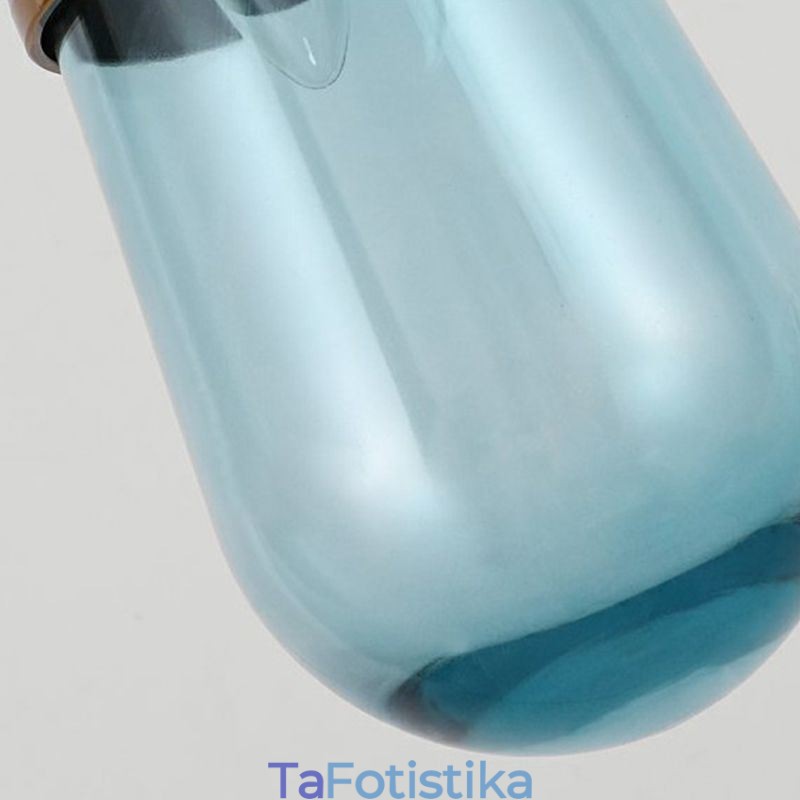 Φωτιστικό κρεμαστό γυαλί Water Drop Μοντέρνο Μινιμαλιστικό Μικρό Φωτιστικό Οροφής από σφυρήλατο Σίδηρο
